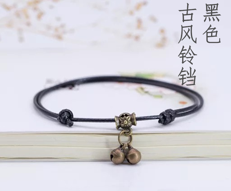 Nhật bản và Hàn Quốc phiên bản của chuông vòng chân nam giới và phụ nữ đơn giản retro red rope bracelet vài sinh viên chân dây