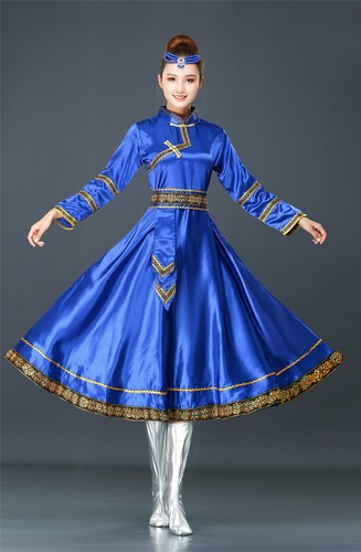  Chinese folk Mongolian dance performance costumes minority Inner Mongolia square dance performance dresses