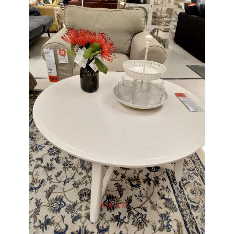 zf Ikea Crathta Living room Balcony Tea Table Edge Table White Black Nordic Fashion Assembly