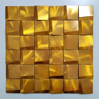 Золотисто -желтая случайная алюминиевая кожа 11,7 таблетки квадрат
