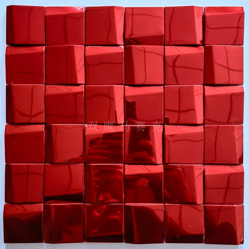 Серебряная металлическая черная мозаика из нержавеющей стали, 3D, зеркальный эффект