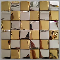 Серебряный, зеркальный эффект, 7 штук