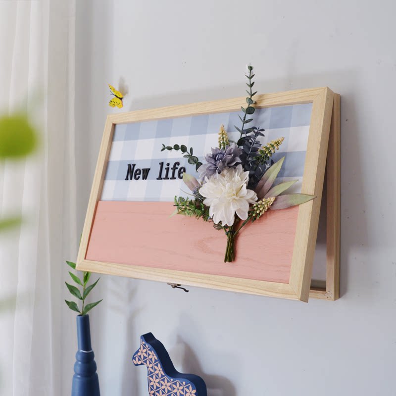 Solid Wood Electric Meter Box Decoration Modern Light Lavish Wall Electric Gate Box Sheltering Creative Nordic Collector Wire Box Decoration Box