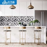 Черно -белая персонализированная шестиугональная мозаика самоадгезивная клей алюминиевая пластиковая панель Фоновая стена Стеное металлическое телевизор