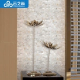 Чистая белая раковина мозаичная стена плавная фоновая стенка плотная европейская плитка.