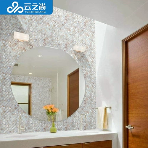 Облачный шнуршанг мозаичный фоновый вентилятор вентилятор белый тонкий телевизионный телевизионный настенный плит плитка настенное плит