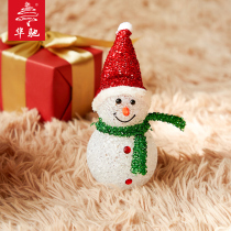 Huachi Christmas decorations small gifts small snowman acrylic desktop ornaments scene layout