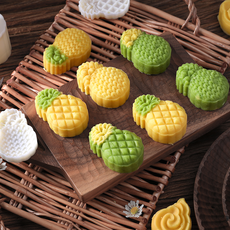 Moon Cake Phoenix Pear Crisp Mold Home Green Bean Cake Stamper Cake Model Printed With Embossing Hand Press Style To Make Ice Skin Baking