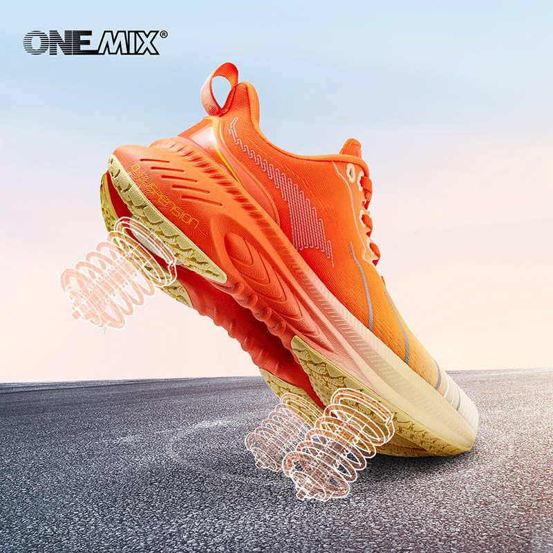 кроссовки onemix play find shock absorber, новые профессиональные кроссовки для бега, спортивные кроссовки с мягкой дышащей сеткой на мягкой подошве для мужчин и женщин Изображение 1