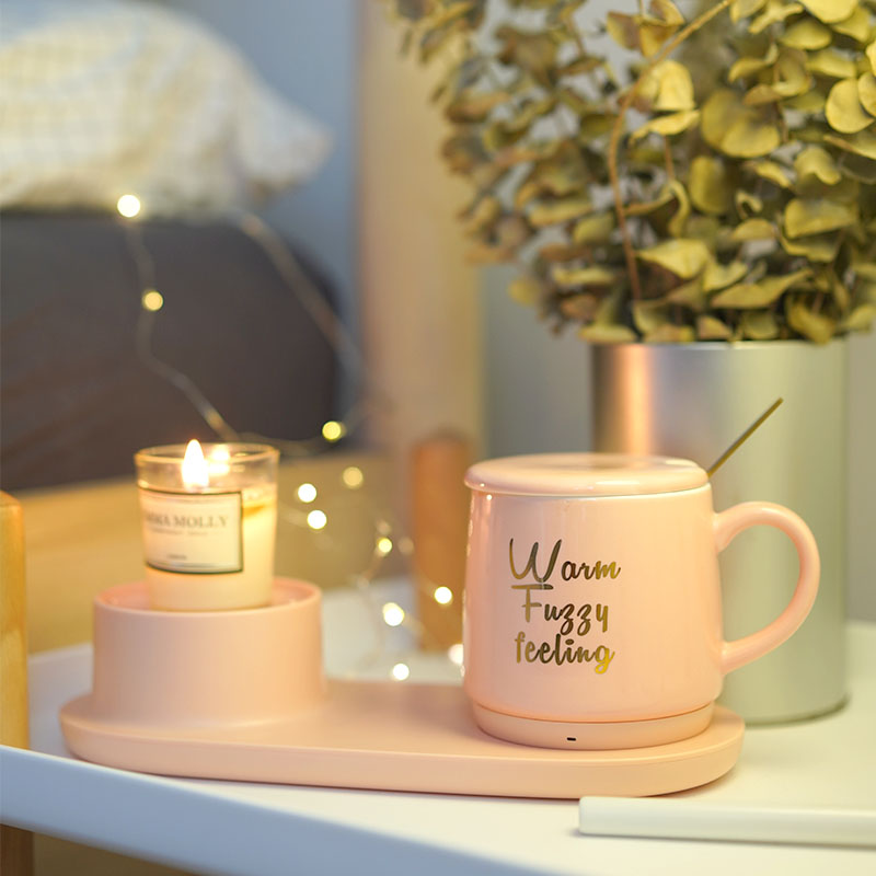 MARTUBE silent warm cup birthday gift girl creative thermos cup 55 degree thermostatic cup electric heating health cup