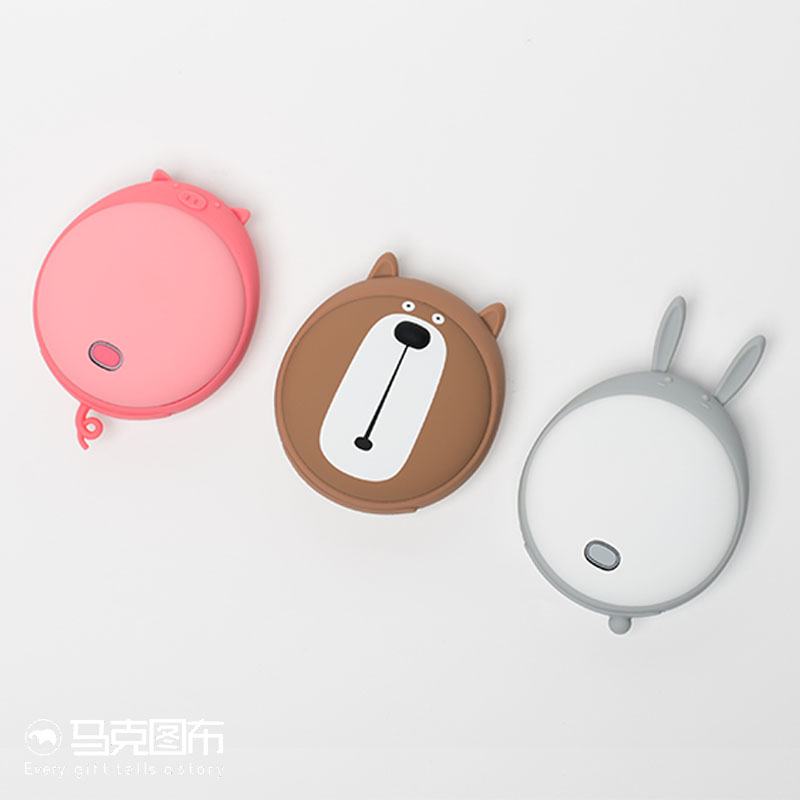 Cartoon fat pet warm hand treasure mobile charge dual-use mobile power supply waterless safety Cute pet small large capacity creative