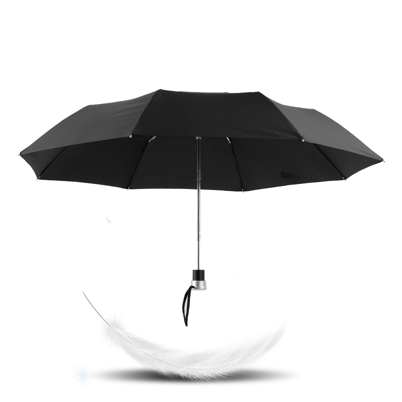 German Euro birdiepal semi-automatic triple-fold umbrella pure color men's business folding sunny and sunny parasol storm umbrella