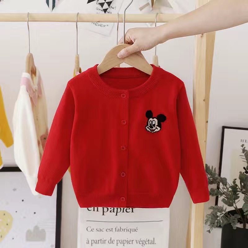 Girl Cardiovert Girl Sweater Jacket Foreign Pie baby Baby Early spring autumn Children's blouses Children's blouses clothing spring clothing
