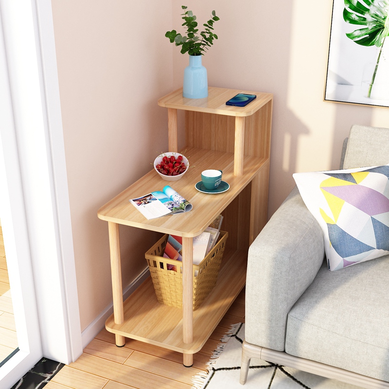 Sofa side table small coffee table mini tea table side cabinet living room square bedside table corner side table side cabinet