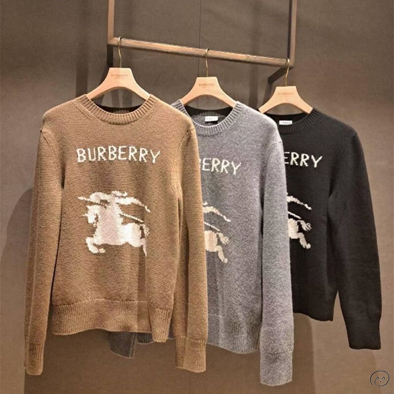 Burberry/Burberry New Embroidered Letter Horseman Sweater for Women and Men Knitwear Top Burberry/Burberry New Embroidered Letter Horseman Sweater for Women and Men Knitwear Top