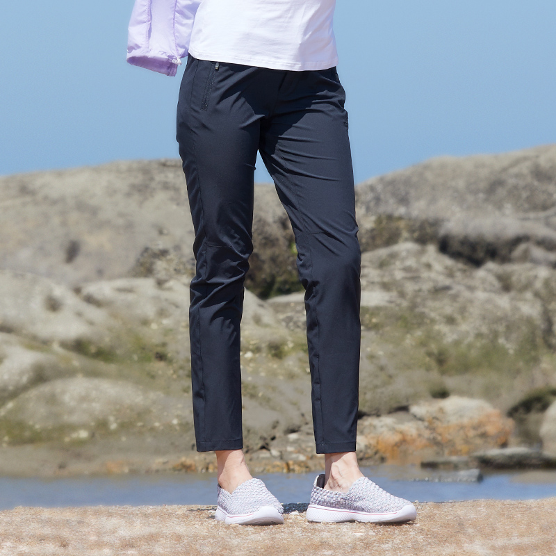 Outdoor quick-drying pants Women's summer thin leg pants Men's loose large size high waist thin hiking mountaineering sports pants