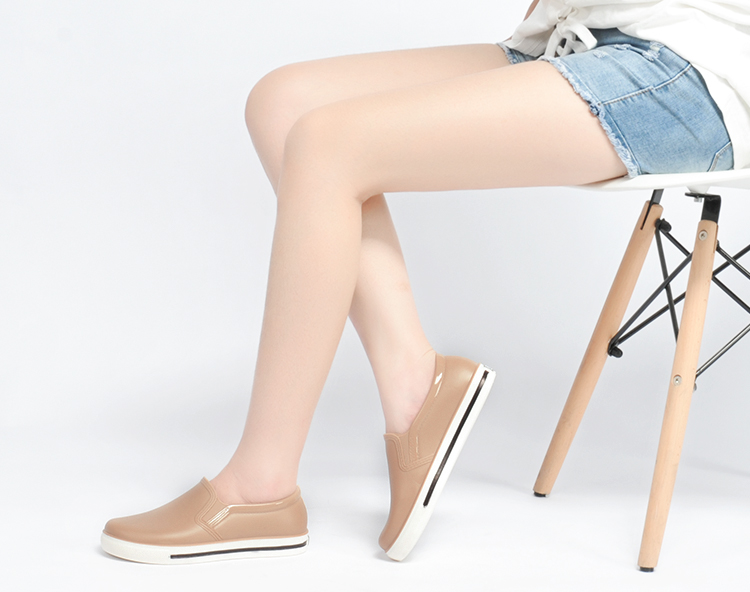 Giày đi mưa nữ ống ngắn làm việc nhà bếp giày cao su mùa hè Thời trang Hàn Quốc nông miệng trượt nước giày dép sinh viên phẳng mưa giầy ủng