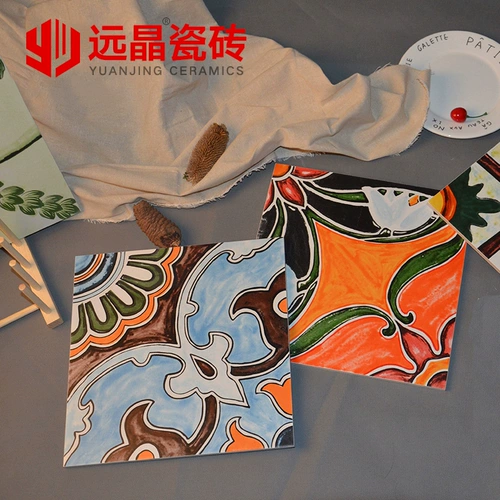 Фошаньская антикварная плитка 300x300, кухонная напольная плитка, плитка для ванной комнаты, балконная плитка, европейская ретро-кирпичная плитка с ручной росписью