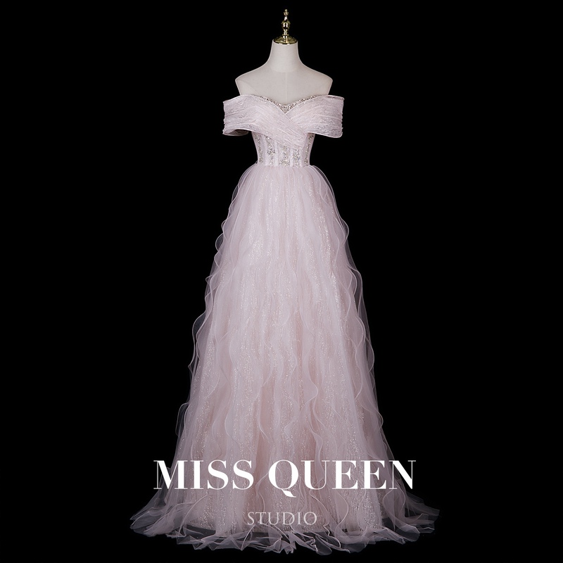 Missqueen Original Light Luxury Niche High-End Dress, Toast Dress, Bridal Morning Gown, Evening Dress 2026