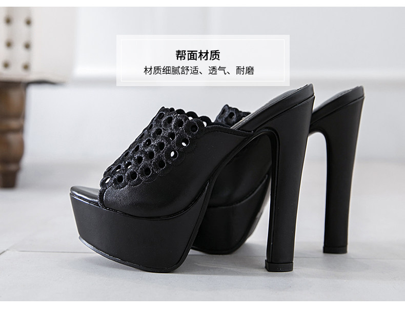 Корейский 2024 лето новые товары толстая водонепроницаемый платформа холодный шлепанцы сверхвысокий следовать верхняя одежда Тестовая комната слово тип сандалии женщина OTHER / Other 