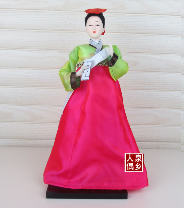 Búp bê Hàn Quốc Đồ trang trí thủ công Hàn Quốc 30CM cao 12 inch Búp bê squat Hàn Quốc hanbok trang trí ẩm thực dcor shop phụ kiện trang trí nhà đẹp
