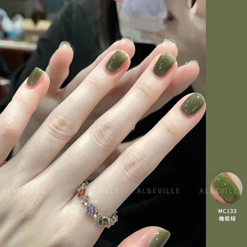 Matcha Color Nail Polish 2026 New Model No-Bake Quick-Drying Long-Lasting Summer Whitening Green Peelable and Tearable Toenail Polish