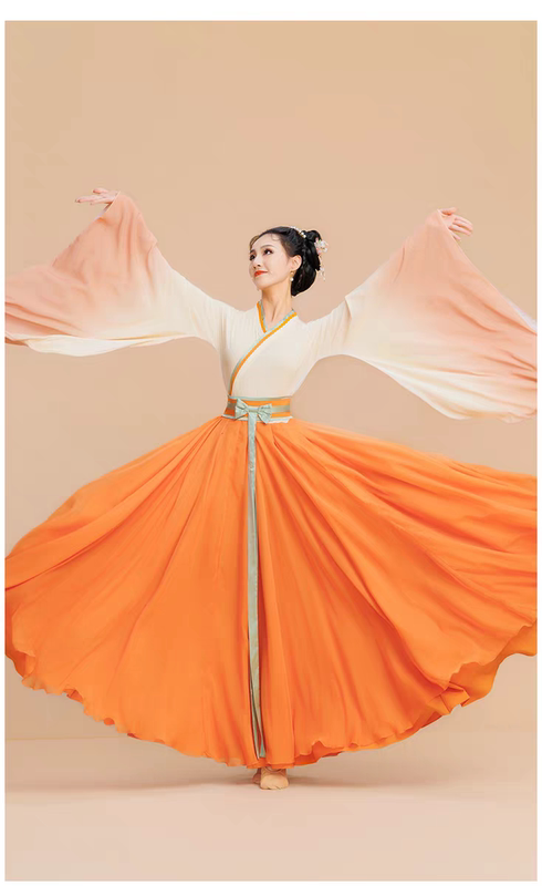 New Style Remember Song Shiyue's New Classical Dance Costume Performance Outfit for Women with Wide Sleeves, Hanfu, Large Skirt Dance Costume
