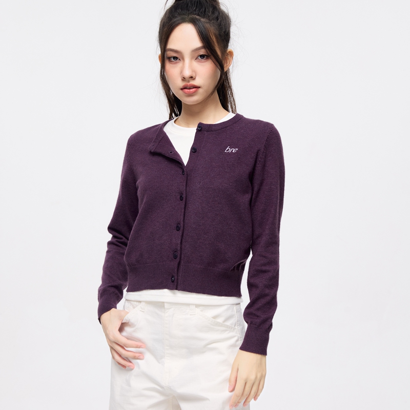 Buruanen Autumn New Knitted Sweater Round Neck Lazy Style Slimming Sweater White-Enhancing Top Women's Cardigan Buruanen Autumn New Knitted Sweater Round Neck Lazy Style Slimming Sweater White-Enhancing Top Women's Cardigan