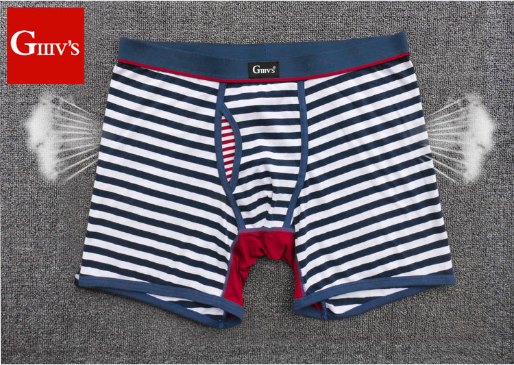 Kích thước lớn nam đồ lót nam cotton boxers cộng với quần dài đầu cộng với phân bón cộng với lớn trung niên cao eo chịu mài mòn chân thủy triều