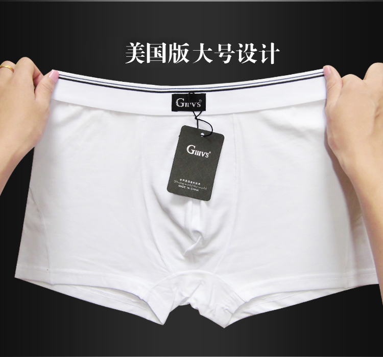 Giant Lion Nam Đồ Lót Nam Boxer Tinh Khiết Bông Trắng Màu Sắc Ánh Sáng Loose Cotton Kích Thước Lớn Modal Boxer N