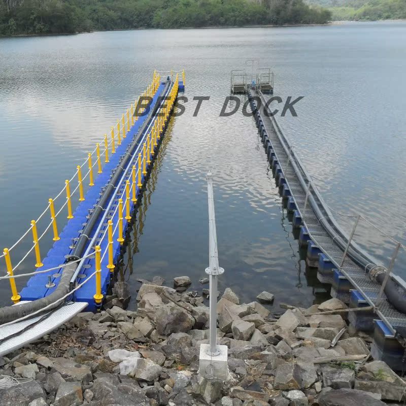 Submersible submersible large buoyancy floating ball corrosion resistant plastic pontoon pumping water pump pier water maintenance work platform for rent