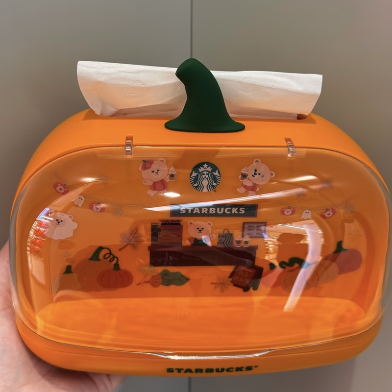 Starbucks Halloween Pumpkin Figurine Tissue Box Holder
