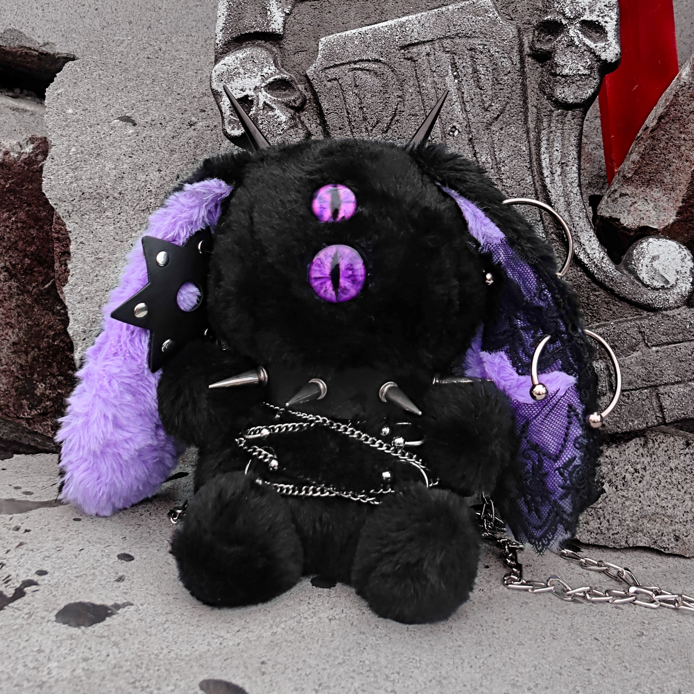 Blood Supply Original ◆ Halloween Limited Edition! Devil Rabbit One-Eyed Doll Gothic Plush Rabbit Bag Crossbody