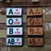 Embroidery Blood type chapter A B O AB Tactical morale chapter Personality blood type strip Army fan identification chapter Medical badge
