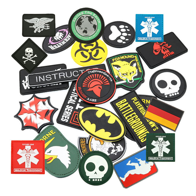 3D Personality PVC Badge Rubber Arm Badge Outdoor Clothes SHOULDER BAG Stamp Magic Stick Badge Anti-Wash Cap Emblems Patched