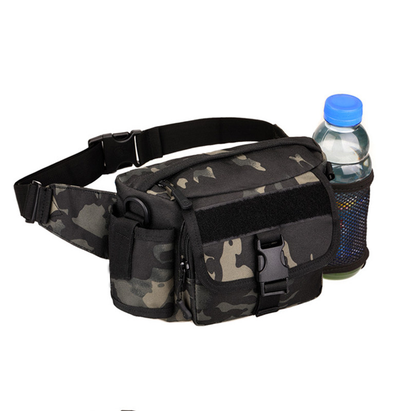 Outdoor travel water bottle waist bag multi-function cycling sports cross-body bag mountaineering tactical waist bag leisure bag Lua bag