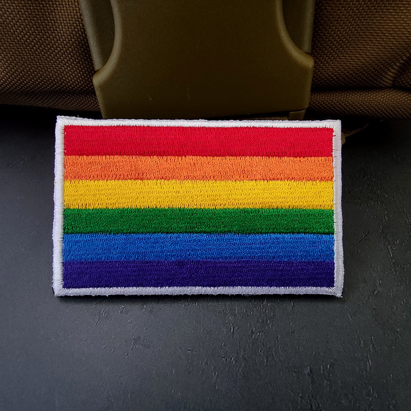 Rainbow Flag Embroidered Magic Sticker 6 Color Flag Multi-color Bstick Personality Morale Arm Badge Outdoor SHOULDER BAG WITH BADGE BADGE