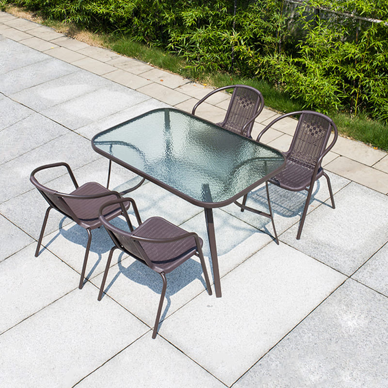 Outdoor Table And Chairs Courtyard Combined Suit Outdoor Leisure Folding Three Sets Waterproof Sunscreen Open-air Small Balcony
