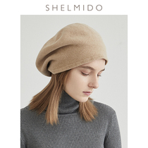 Hat womens autumn and winter wild fashion new trend painter hat British retro winter warm wool beret