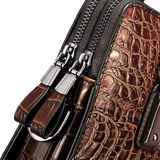 Барсетка, квадратная кожаная сумка на одно плечо, сумка через плечо, крокодиловый принт, из натуральной кожи