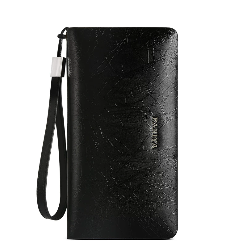 Wallet, leather hand loop bag, capacious card holder, genuine leather