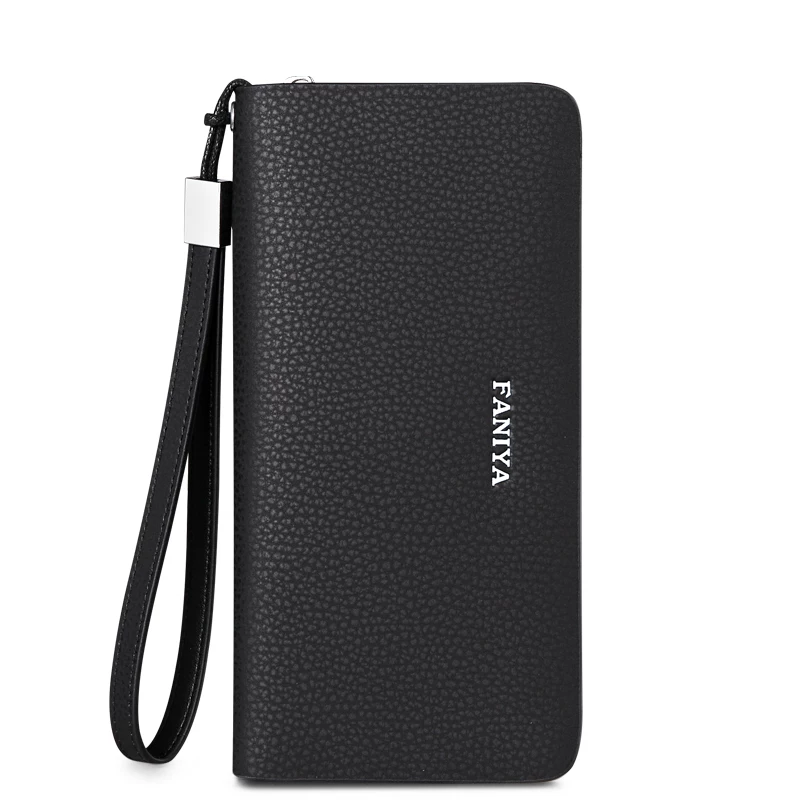 Wallet, leather hand loop bag, capacious card holder, genuine leather