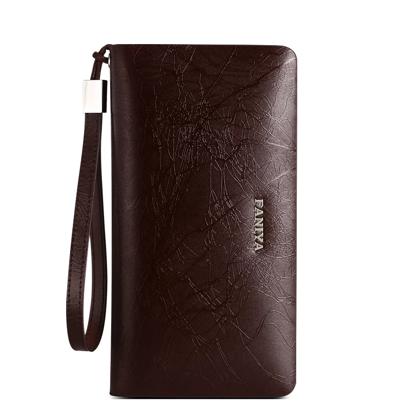 Wallet, leather hand loop bag, capacious card holder, genuine leather