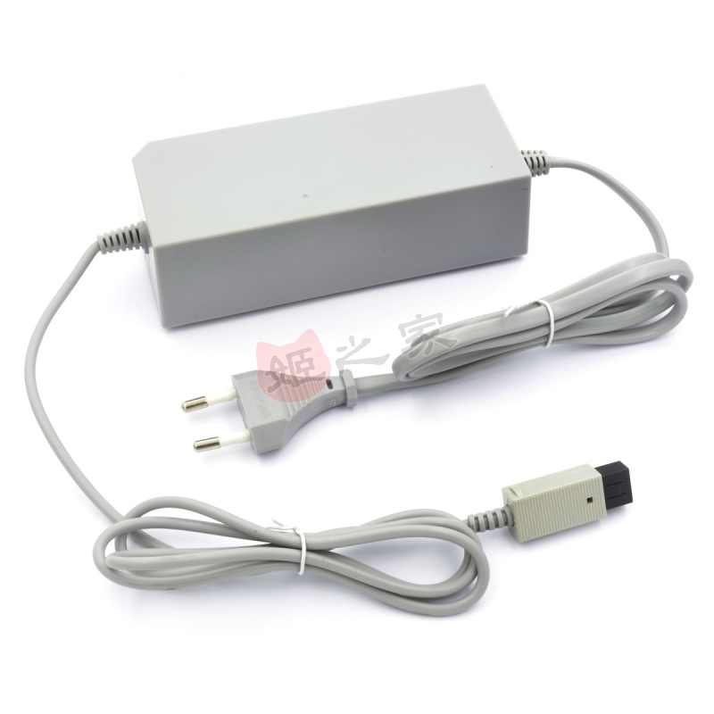 wii power adapter wii game machine two round feet eu gauge straight plug charger 100-220V universal transformer-Taobao