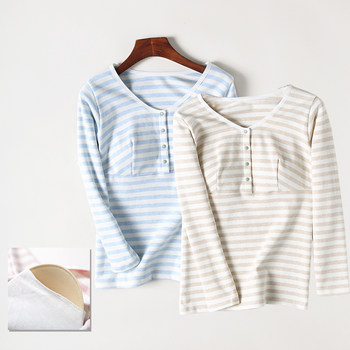 Autumn and winter thickened nursing clothes pure cotton postpartum confinement