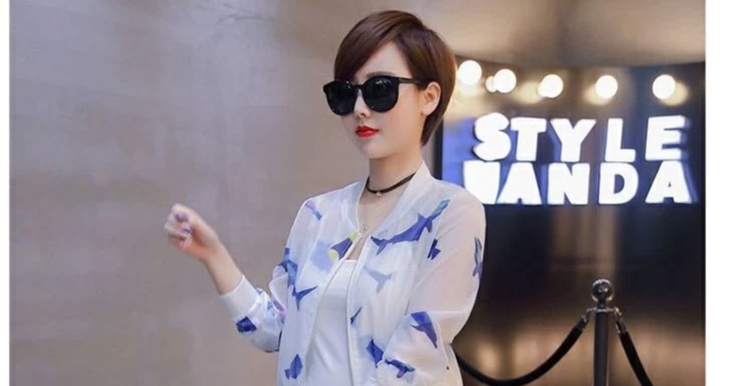 Áo mới điều hòa không khí mùa hè mỏng phần thoáng khí quần áo chống nắng quần áo ngắn in thời trang quần áo bóng chày quần áo chống nắng phụ nữ - Áo khoác ngắn thời trang trung niên nữ cao cấp elady