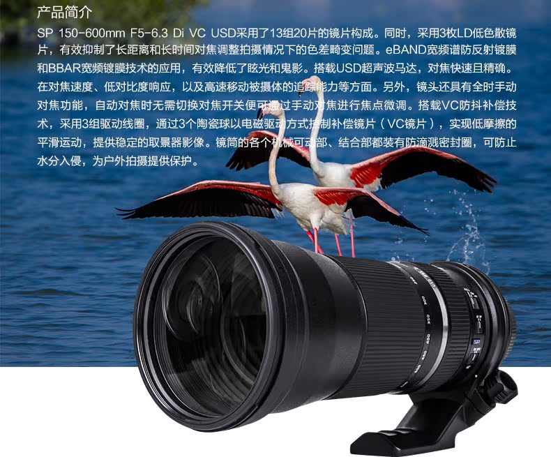 Tamron SP 150-600mm F / 5-6.3 Di VC USD A011 ống kính máy ảnh zoom zoom