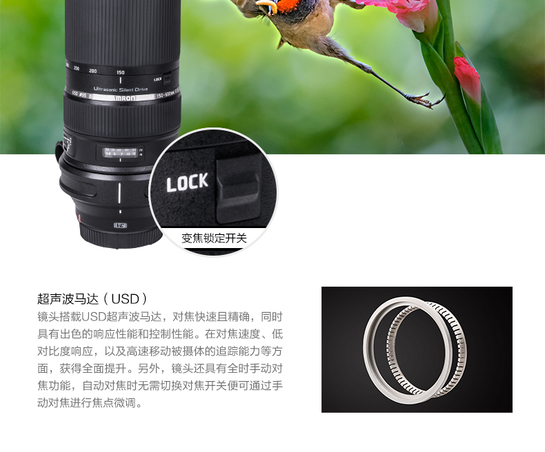 Tamron SP 150-600mm F / 5-6.3 Di VC USD A011 ống kính máy ảnh zoom zoom