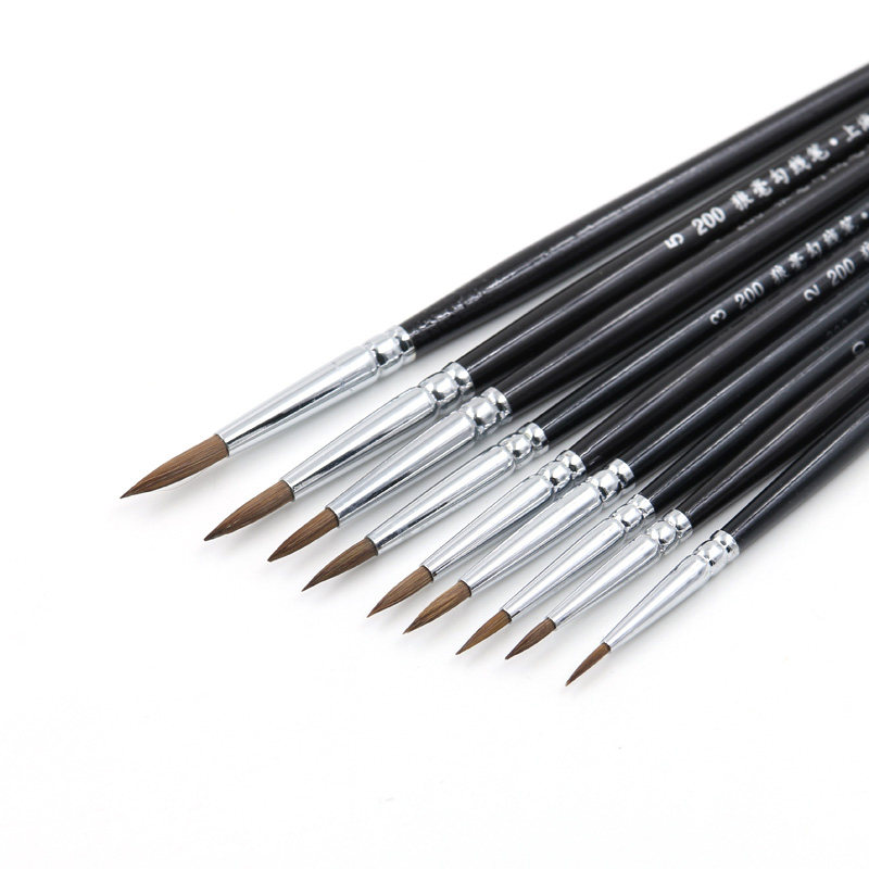 Fandi wolf brush hook line pen Nylon hair hook line pen Watercolor gouache Children's painting sketching hand-painted brush Stroke pointed calligraphy small brush stroke pen hook line pen Single set