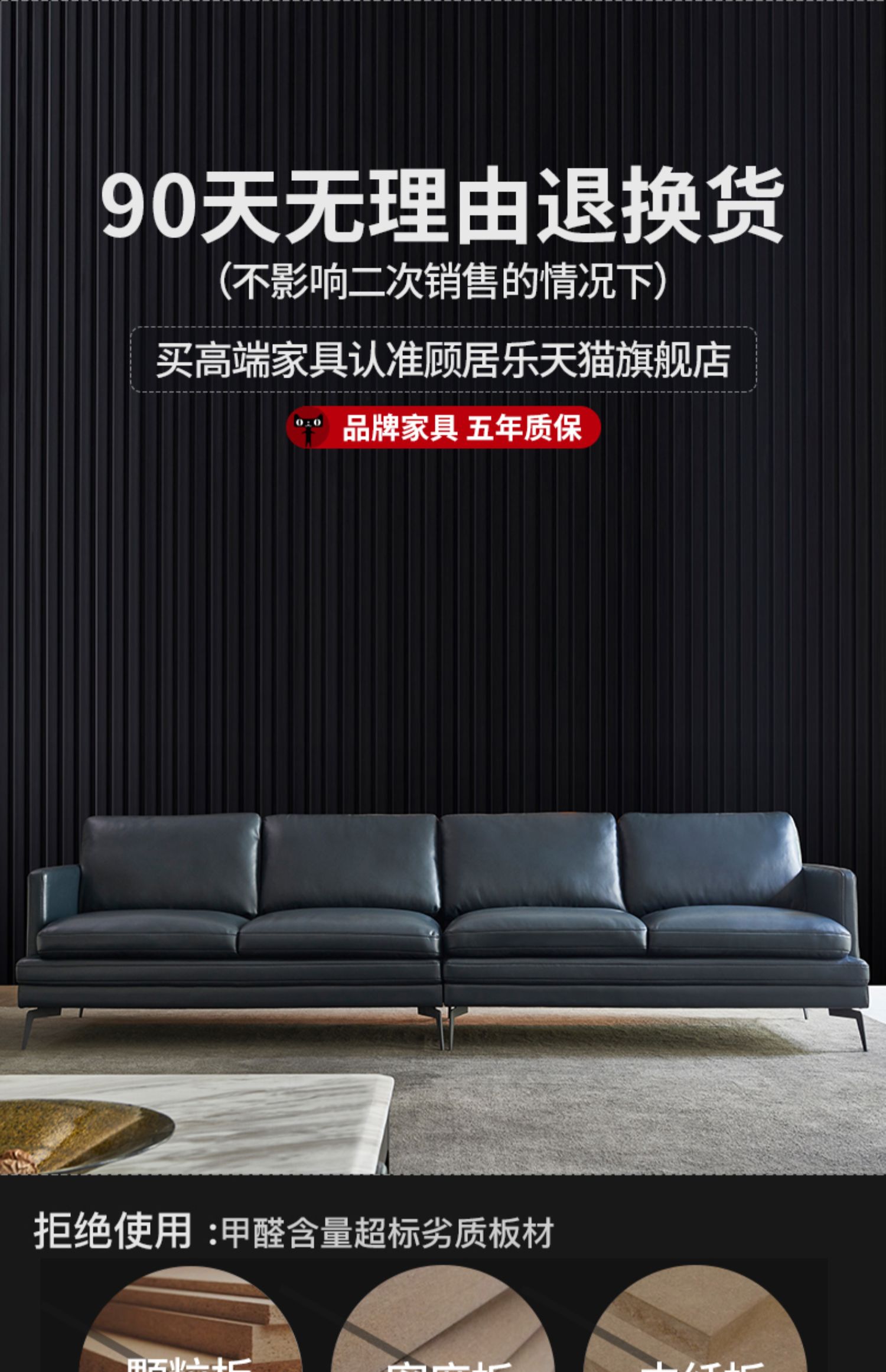 Nordic ba đôi ghế sofa da căn hộ nhỏ đồ nội thất phòng khách sẵn sàng lớp đầu tiên của da sofa màu đen - Ghế sô pha ghế sofa bed